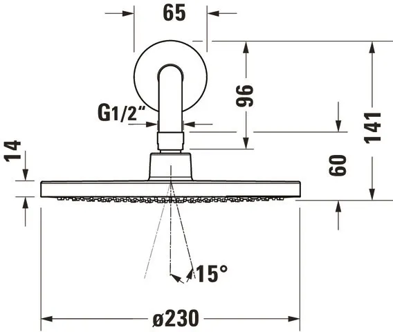 Duravit Brausegarnitur Brausen und Zubehör Kopfbrausenset „ZubehörArmaturen“ Duravit Brausegarnitur Brausen und Zubehör Kopfbrausenset „ZubehörArmaturen“