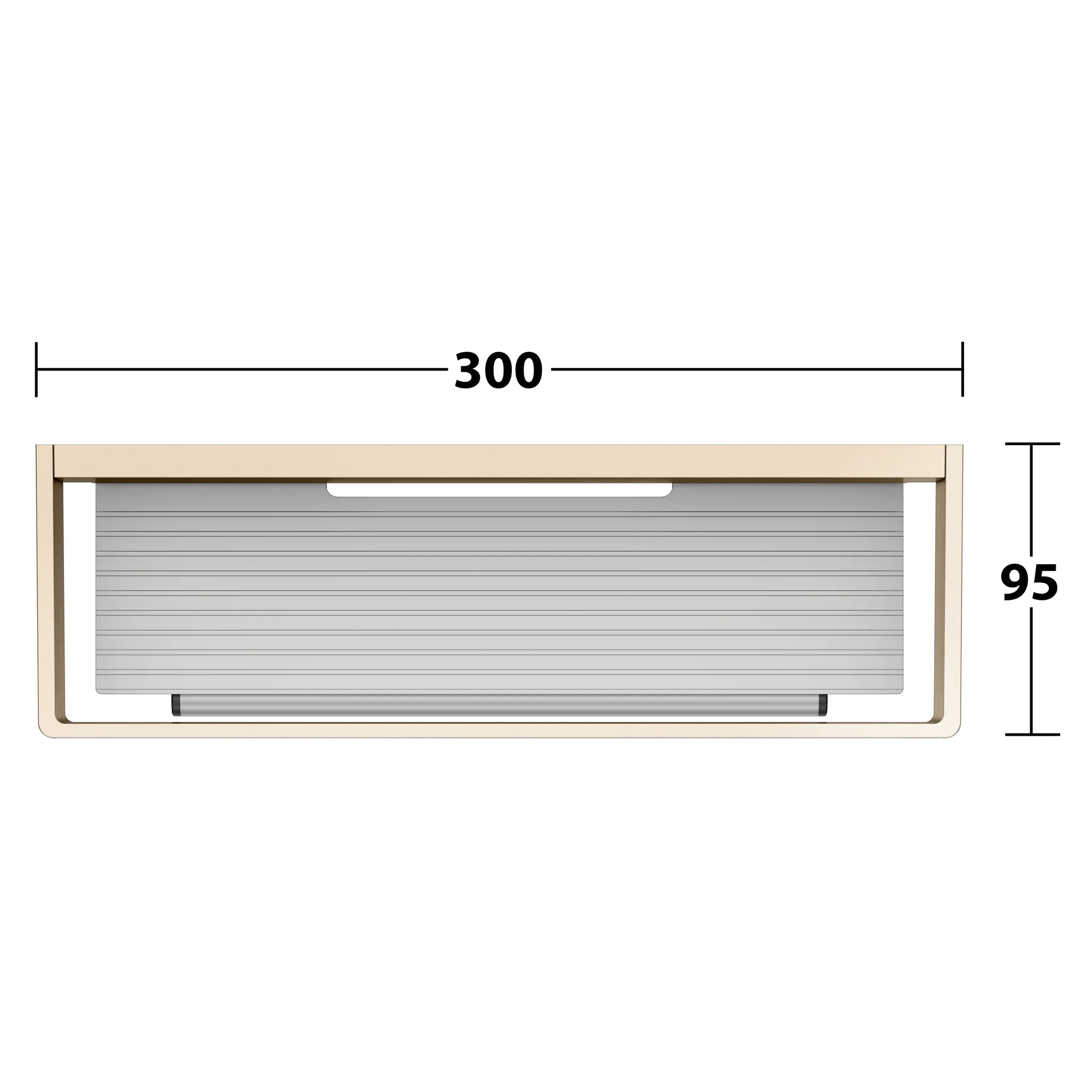 Edition 11 11159030000 Duschkorb mit Glasabzieher silber-eloxiert/Bronze geb.
