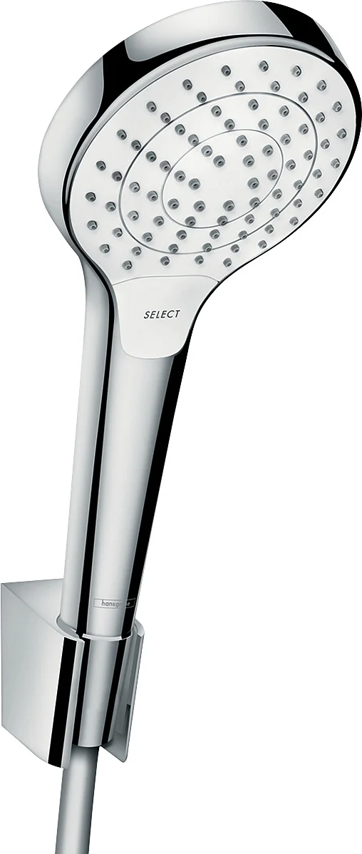 Hansgrohe Croma Select S Brausehalterset 110 Vario EcoSmart mit Brauseschlauch 125 cm, weiß/chrom
