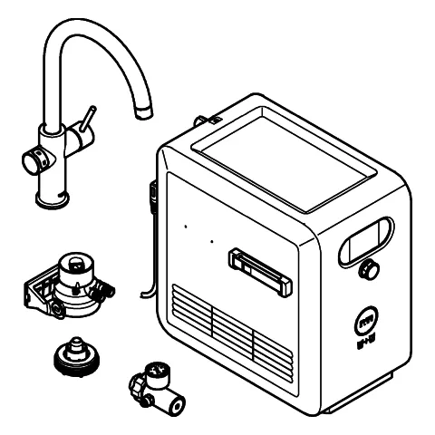 Grohe Blue Professional C-Auslauf Set - velvet black Grohe Blue Professional C-Auslauf Set - velvet black