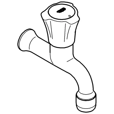 Grohe Costa Auslaufventil, Wandmontage, Markierung blau, chrom Grohe Costa Auslaufventil, Wandmontage, Markierung blau, chrom