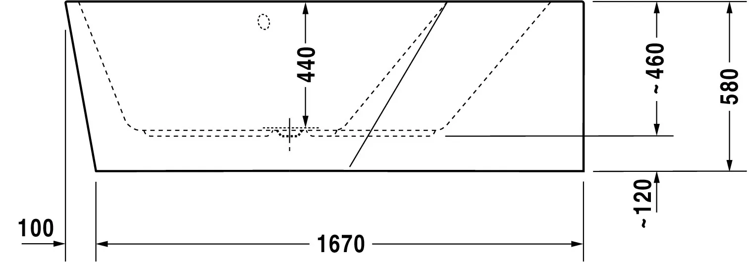 Duravit Badewanne „Paiova 5“ fünfeck 177 × 130 cm, rechts