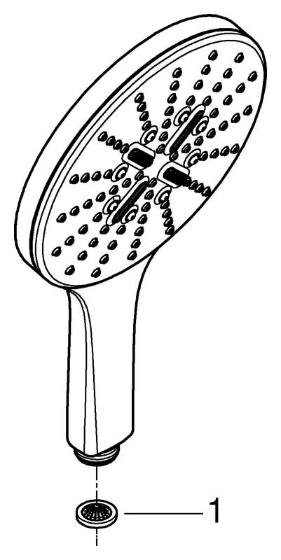 Handbrause Rainshower SmartActive 150 26553, Brauseboden chrom, 3 Strahlarten, chrom