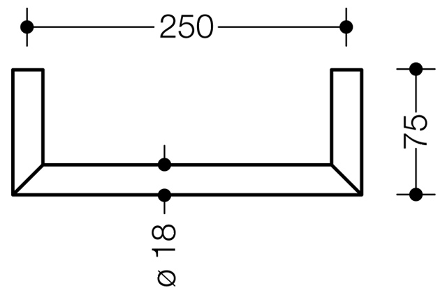 HEWI Handtuchhalter „System 162“ 26,8 cm