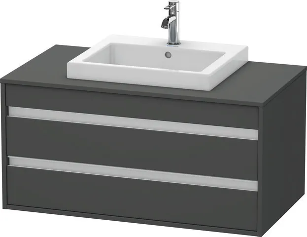 Duravit Waschtischunterschrank wandhängend „Ketho“ 100 × 49,6 × 55 cm Graphit Matt
