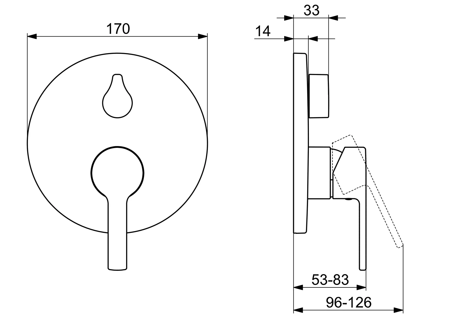HansaRONDA Wannen- und Brausearmatur 8384 Rosette rund mit Sicherungseinr. Chrom HansaRONDA Wannen- und Brausearmatur 8384 Rosette rund mit Sicherungseinr. Chrom