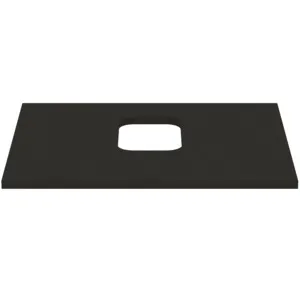 Waschtischplatte i.life B mittiger Ausschnitt für eine Schale 602x507x18mm Weiß matt