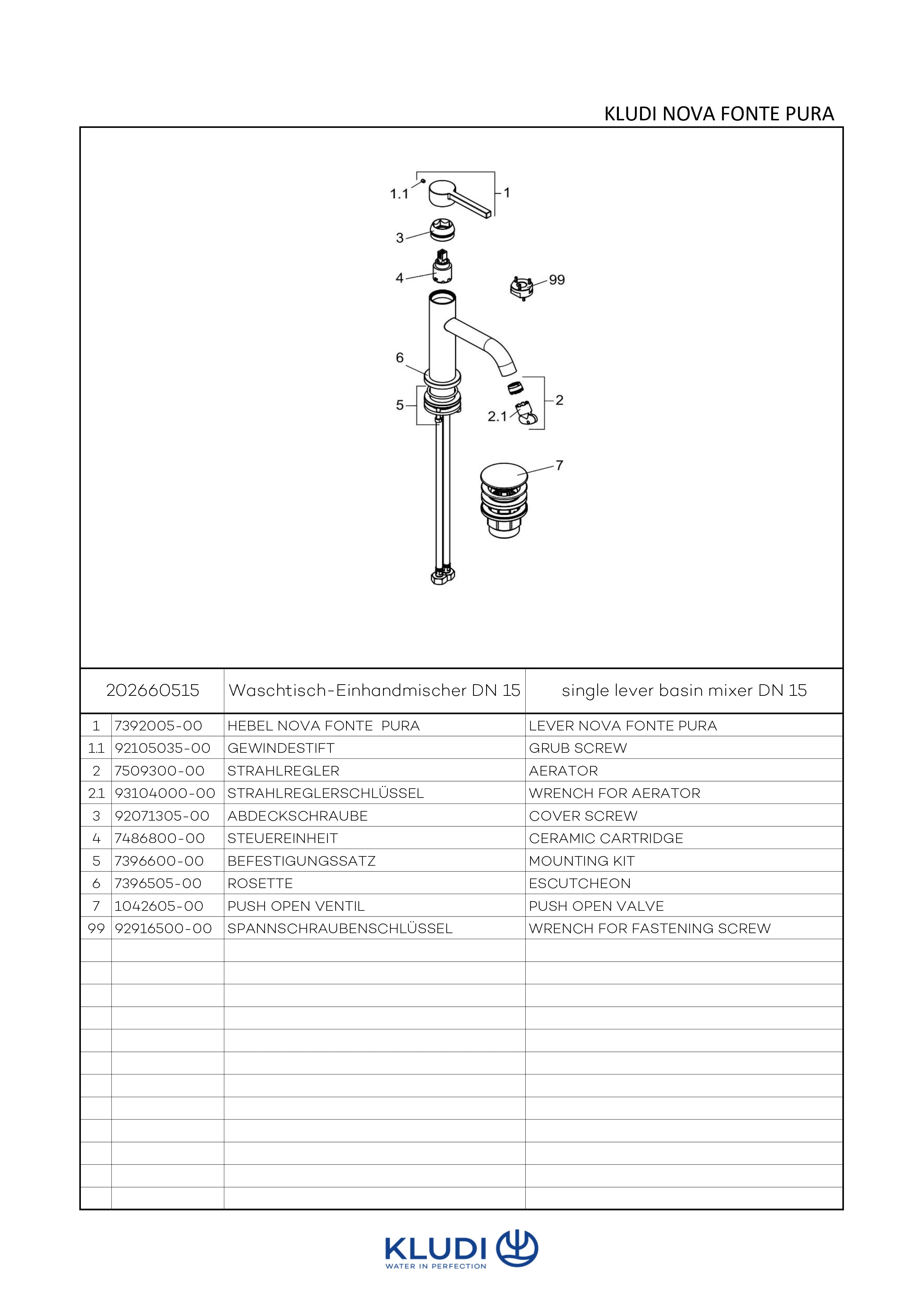 NOVA FONTE Pura WaschtischEHM 75 mit PushOpen chrom NOVA FONTE Pura WaschtischEHM 75 mit PushOpen chrom
