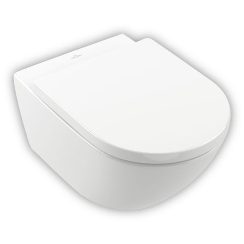 Tiefspül-WC „Subway 3.0“ 56 × 37 × 36 cm in Weiß Alpin mit CeramicPlus, ohne Spülrand