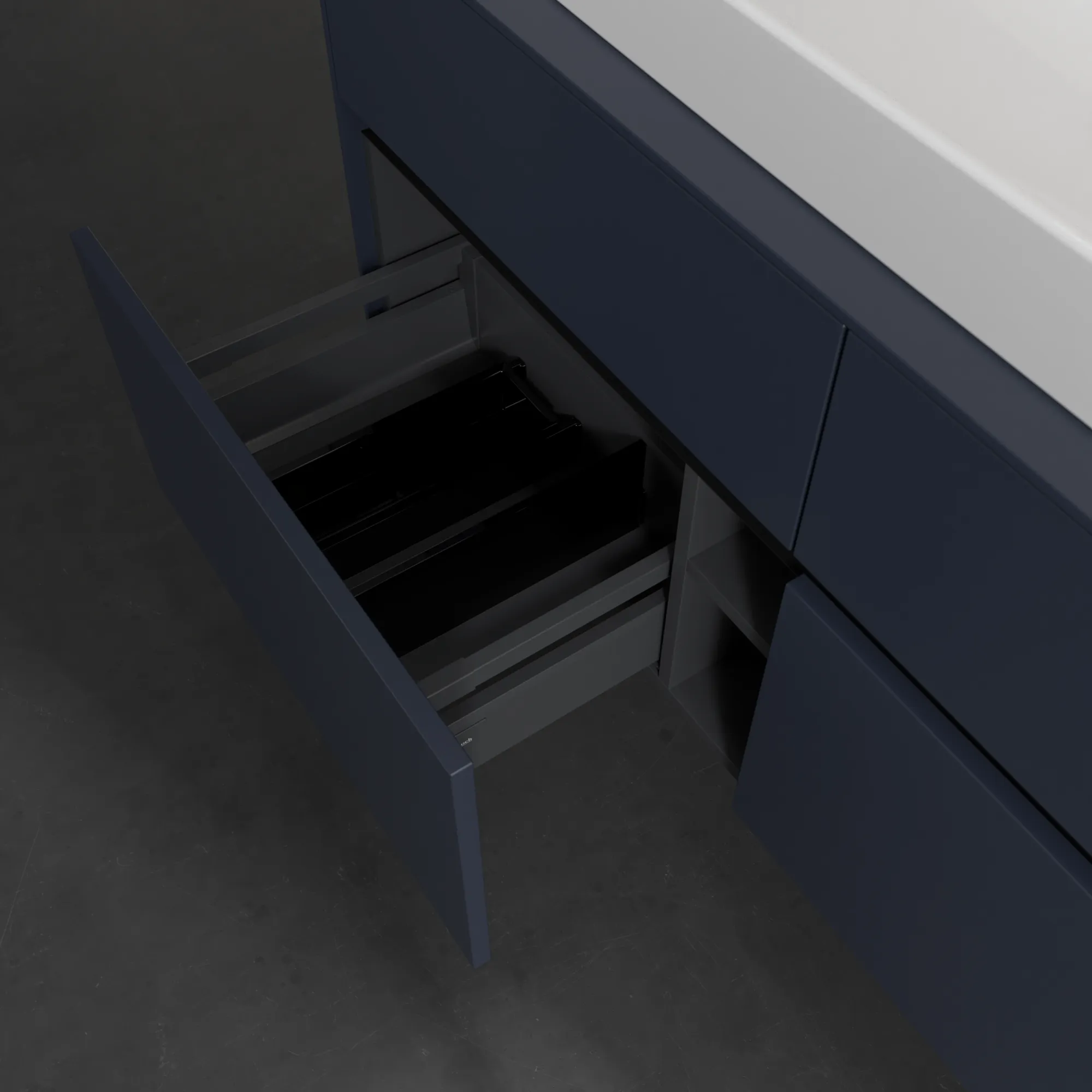 Villeroy & Boch Waschtischunterschrank „Collaro“ 1200 × 548 × 500 mm Marine Blue, ohne Beleuchtung, für Becken mittig