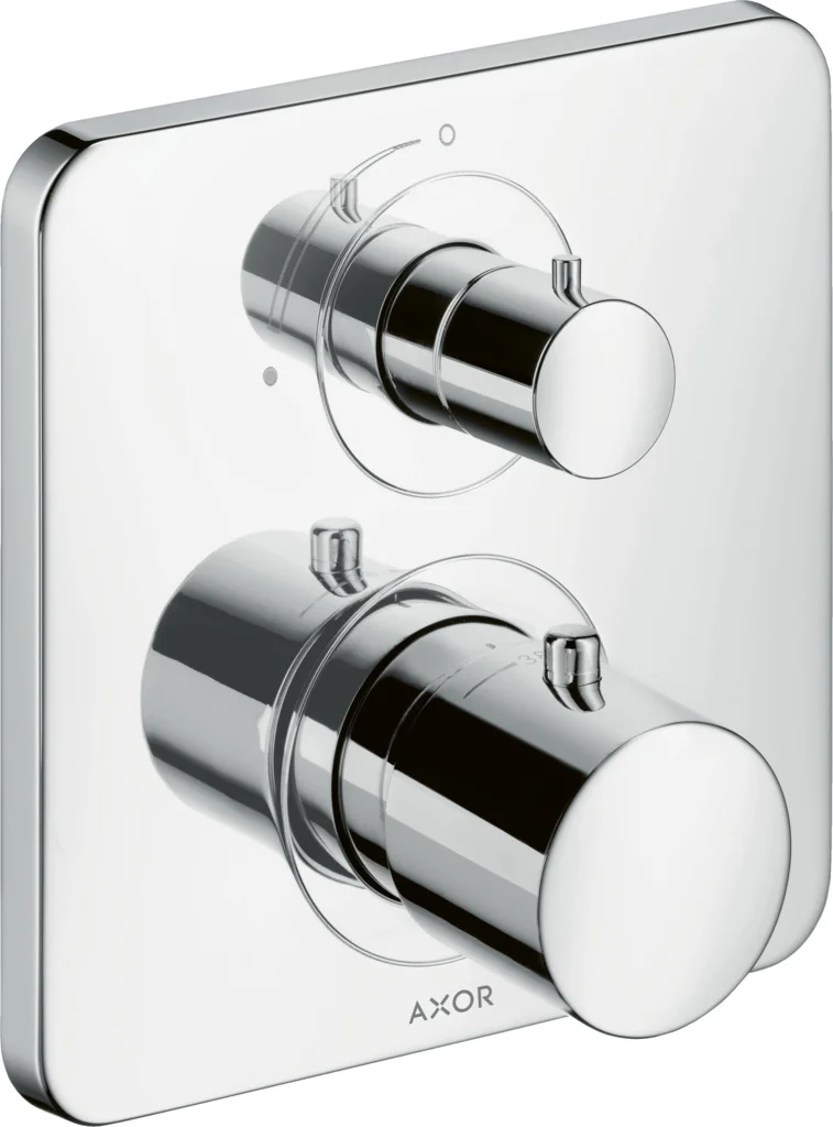 Hansgrohe AXOR Citterio M Thermostat Unterputz, Chrom, 1 Verbraucher, Keramikventil 90°, max. Durchfluss 25 l/min, einstellbare Temperaturbegrenzung, mit Schalldämpfer