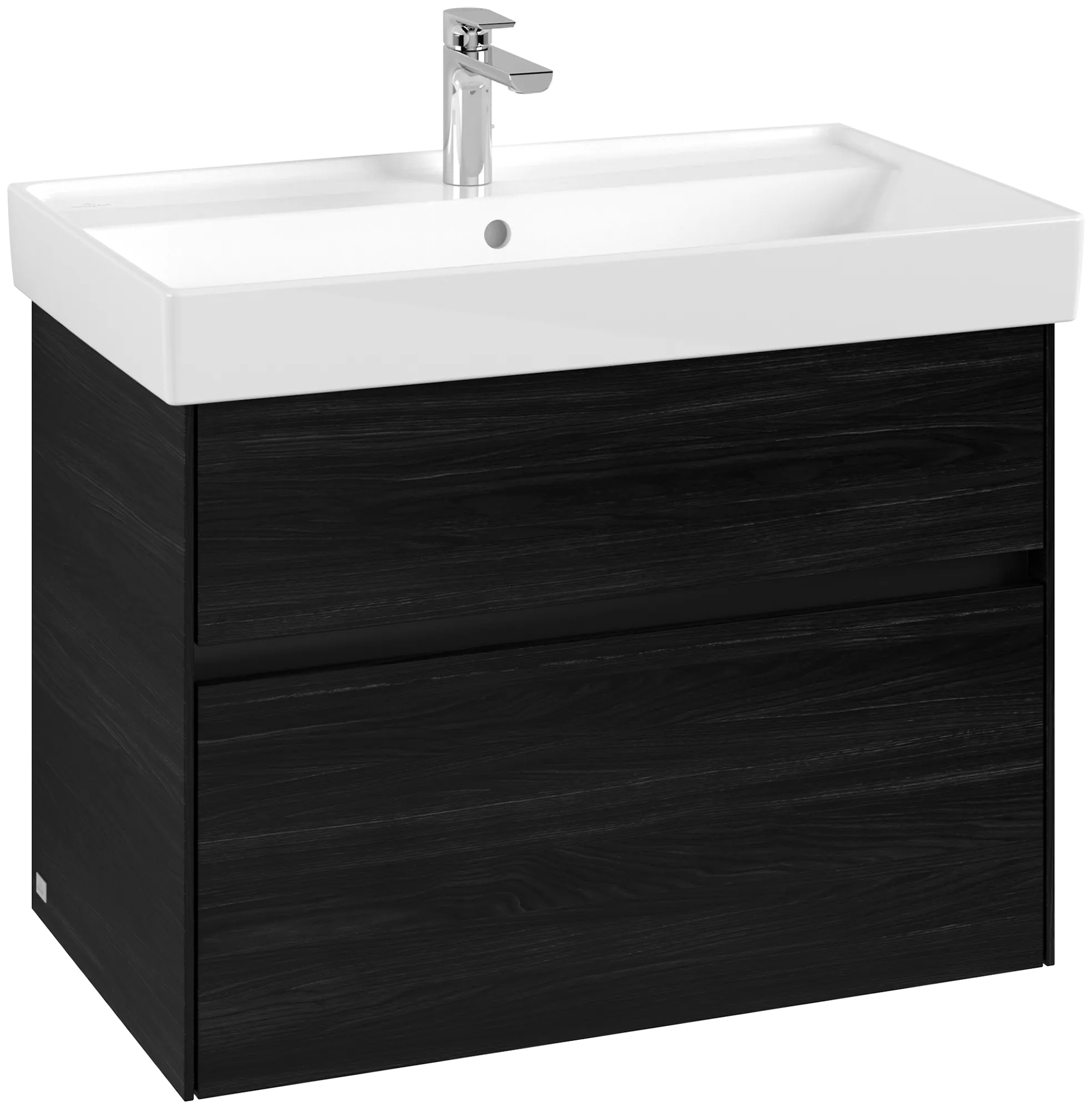 Villeroy & Boch Waschbeckenunterschrank Collaro C01000, 754 x 546 x 444 mm, Black Oak, mit SoftClosing und integrierten Aluminiumgriffen Villeroy & Boch Waschbeckenunterschrank Collaro C01000, 754 x 546 x 444 mm, Black Oak, mit SoftClosing und integrierten Aluminiumgriffen