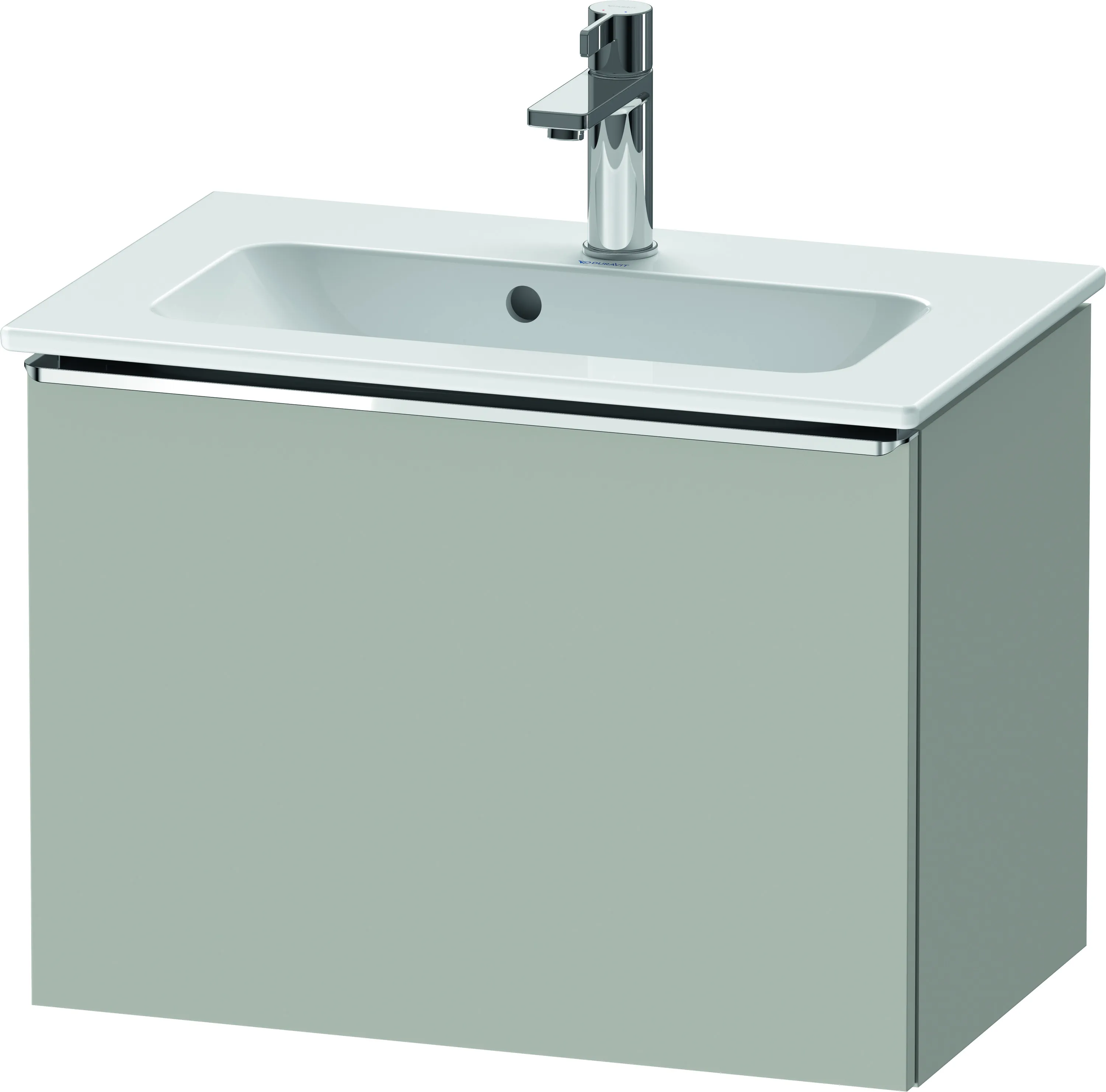 Duravit Waschtischunterschrank wandhängend „D-Neo“ 61 × 44 × 37,2 cm Betongrau Matt