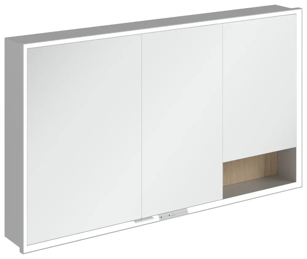 Villeroy & Boch Einbau-Spiegelschrank „My View+“ 1300 × 750 × 168 mm in Nordic Oak