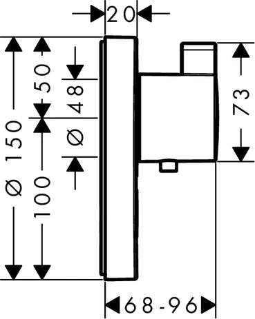 Thermostat Unterputz ShowerSelect S Highflow FS 1 Verbraucher/1 Ausg.chrom Thermostat Unterputz ShowerSelect S Highflow FS 1 Verbraucher/1 Ausg.chrom