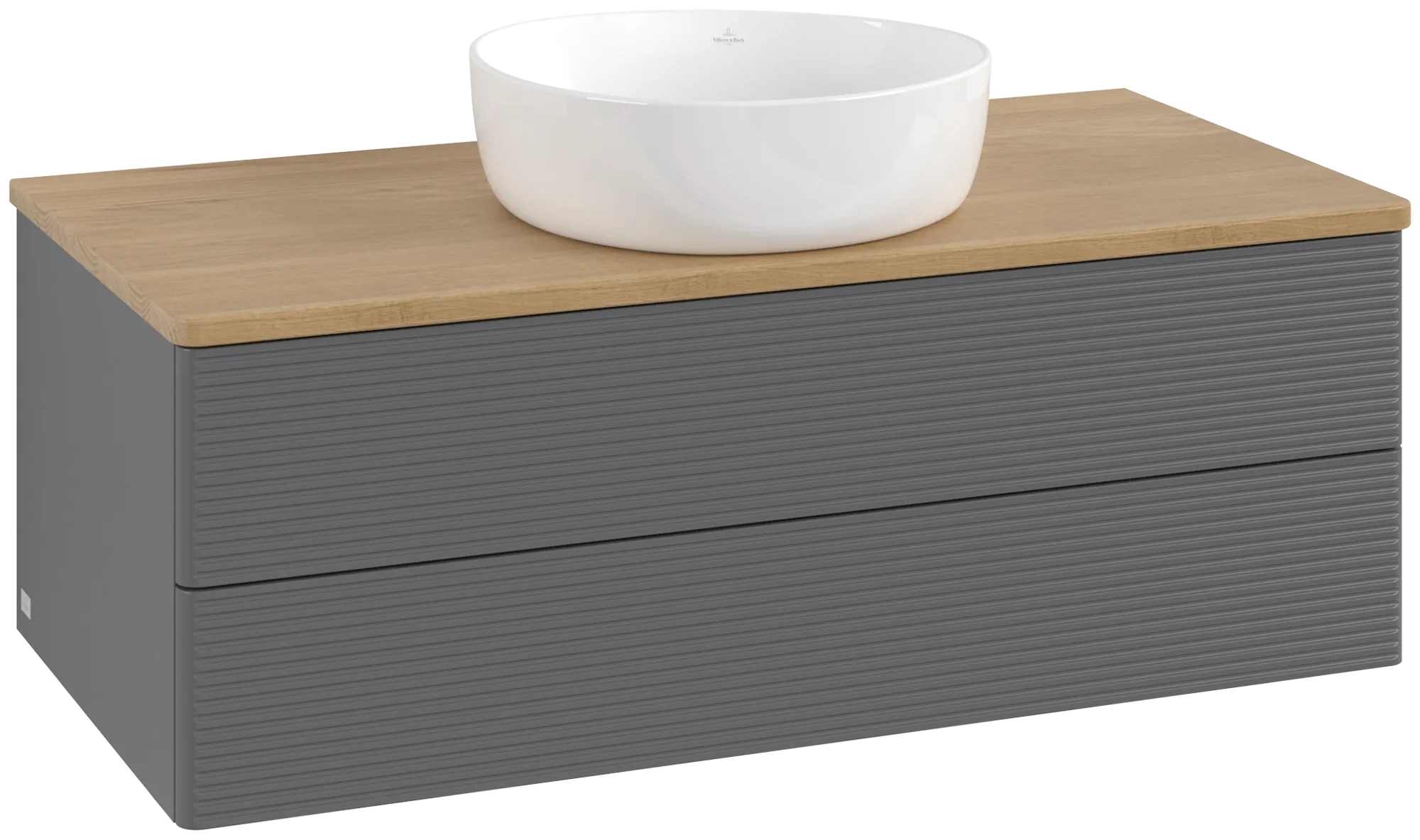 Villeroy & Boch Antao Waschbeckenunterschrank K20_1, 1000x360x500 mm, anthrazit/mahagoni