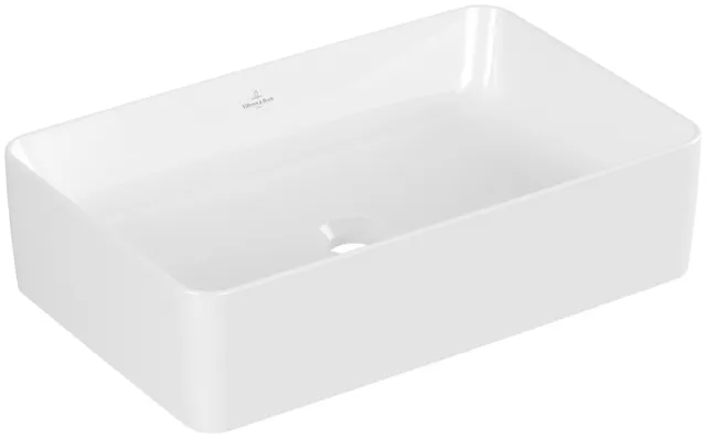 Villeroy & Boch Aufsatzwaschtisch rechteck aus TitanCeram „Collaro“ 560 × 360 × 145 mm, ohne Hahnlochbohrung in Weiß Alpin Villeroy & Boch Aufsatzwaschtisch rechteck aus TitanCeram „Collaro“ 560 × 360 × 145 mm, ohne Hahnlochbohrung in Weiß Alpin