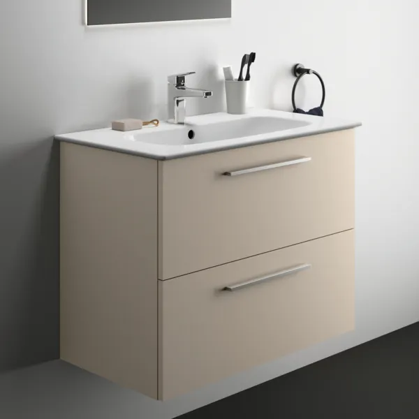 Waschbecken „i.life A“ 84 × 46 × 15,5 cm, Hahnlochposition mittig Waschbecken „i.life A“ 84 × 46 × 15,5 cm, Hahnlochposition mittig