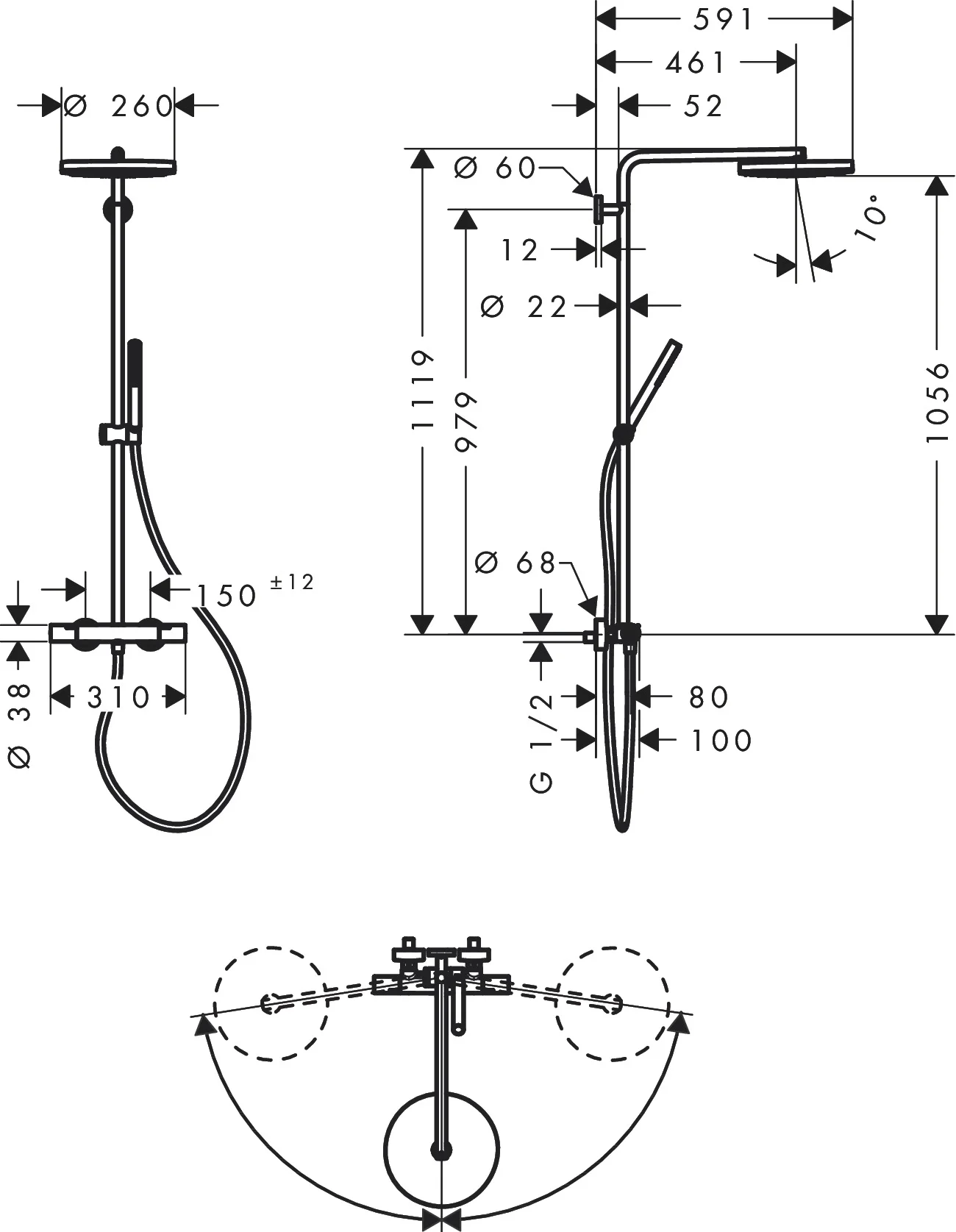 Hansgrohe Duschsystem „Pulsify S Puro“ Hansgrohe Duschsystem „Pulsify S Puro“