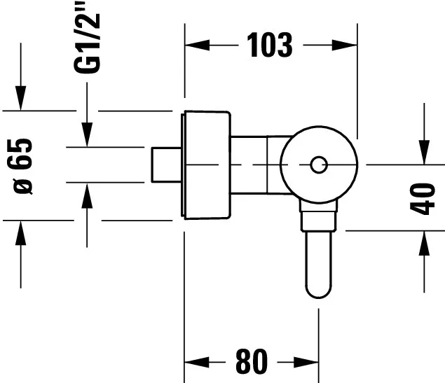 C.1 Einhebel-Brausemischer Aufputz Ausladung 80 Breite 272 mm