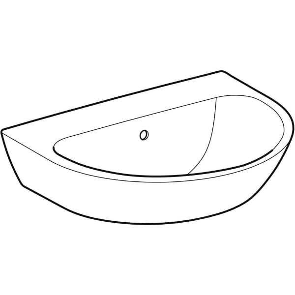 Wandwaschtisch „Renova“, mit Überlauf 60 × 48 cm in weiß alpin Wandwaschtisch „Renova“, mit Überlauf 60 × 48 cm in weiß alpin