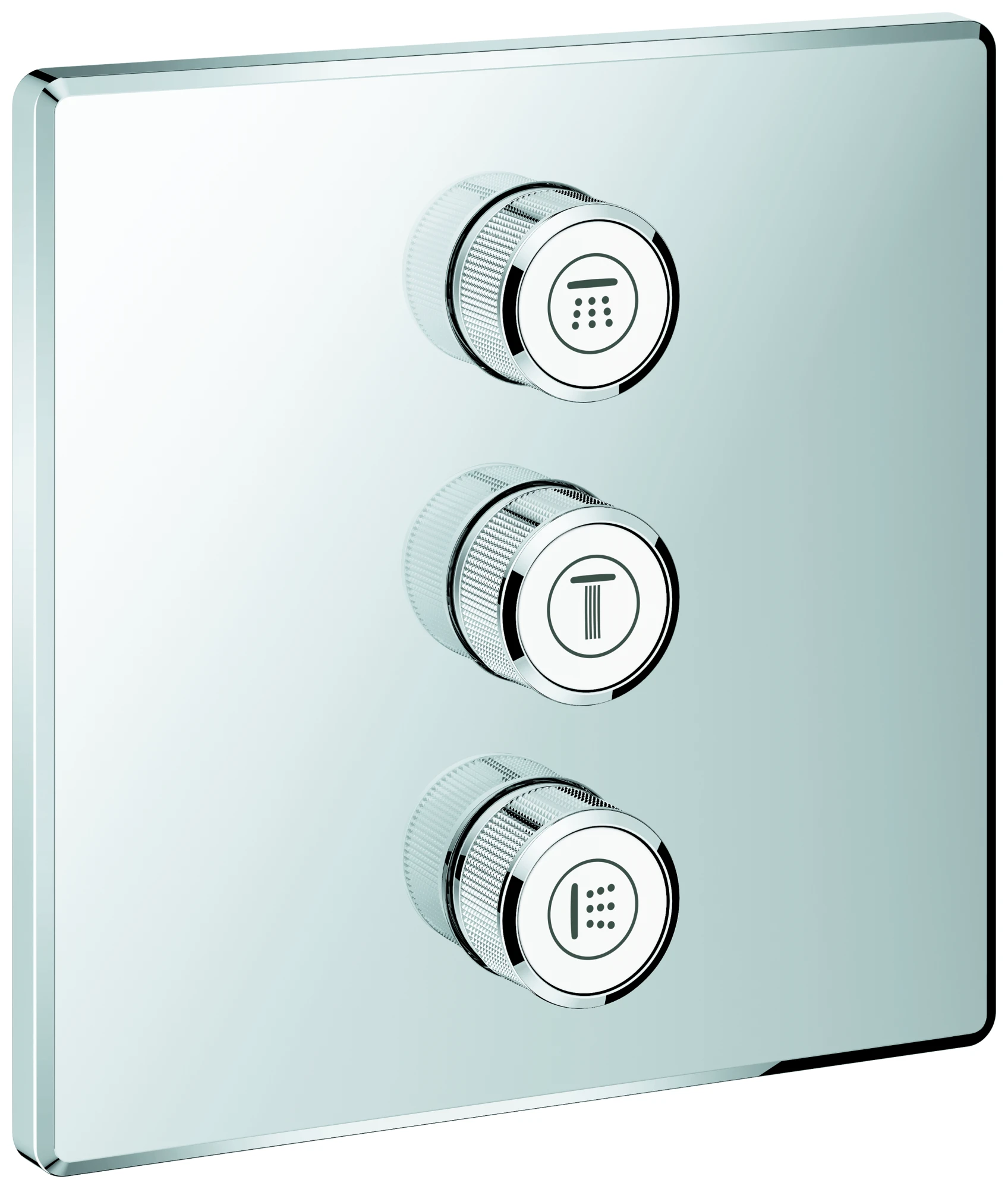 3-fach Unterputzventil Grohtherm SmartControl 29127, Fertigmontageset für Rapido SmartBox, Wandrosette eckig, chrom