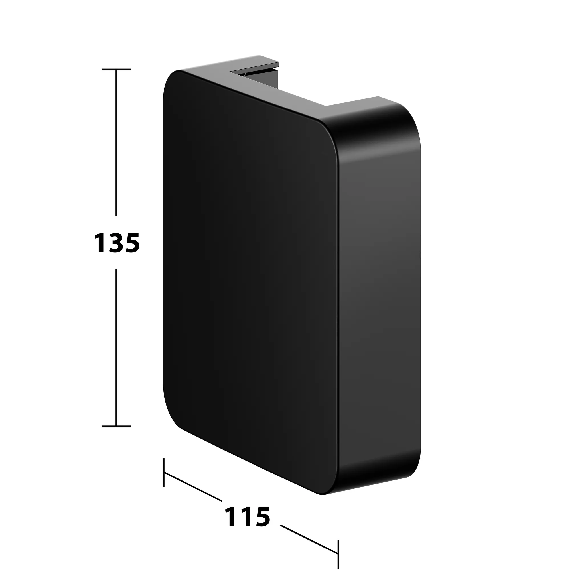 KEUCO AXESS Adapterplatte für Stützklappgriff 35003 schwarz matt KEUCO AXESS Adapterplatte für Stützklappgriff 35003 schwarz matt