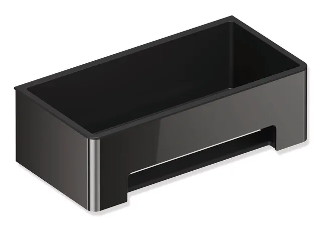 Duschkorb des Systems 900, Halter aus Edelstahl, PVD, Einsatz aus Kunststoff, schwarz, B: 220 mm, H: 67 mm, T: 115 mm, in Farbe CK (messing glänzend) Duschkorb des Systems 900, Halter aus Edelstahl, PVD, Einsatz aus Kunststoff, schwarz, B: 220 mm, H: 67 mm, T: 115 mm, in Farbe CK (messing glänzend)