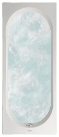 Villeroy & Boch Whirlwanne „O.novo“ mit Whirlsystem „Airpool Comfort“ rechteck 170 × 75 cm, Fußablauf