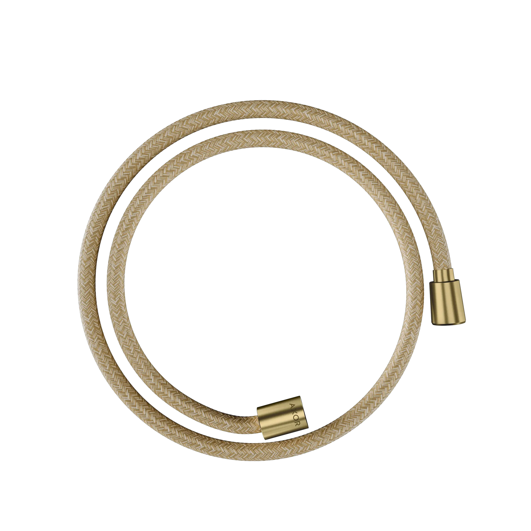 Hansgrohe AXOR ShowerSolutions Textilbrauseschlauch 1,25 m mit konischer und zylindrischer Mutter, Brushed Brass