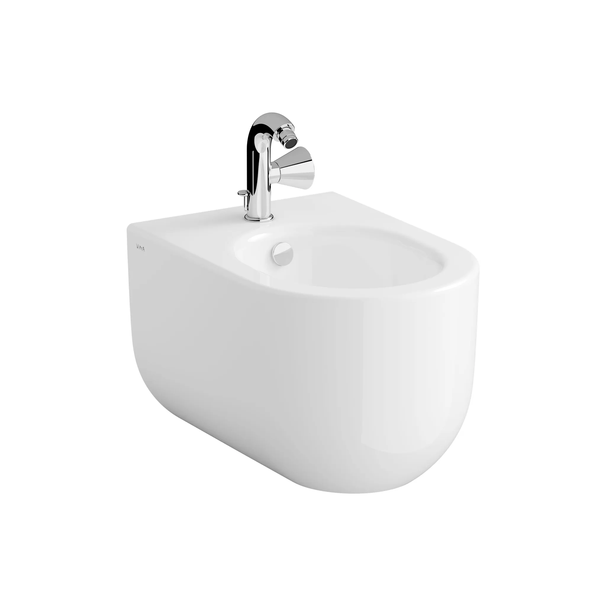 VitrA Liquid Wand-Bidet, 380 x 540 mm, verdeckte Befestigung, Weiß Hochglanz