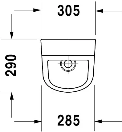 Urinal D-Code, Zulauf von hinten rimless, ohne Fliege, weiß