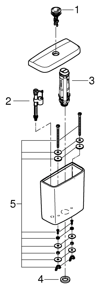 Aufputzspülkasten Bau Keramik 39436, Anschluss von unten, aus Sanitärkeramik, alpinweiß Aufputzspülkasten Bau Keramik 39436, Anschluss von unten, aus Sanitärkeramik, alpinweiß