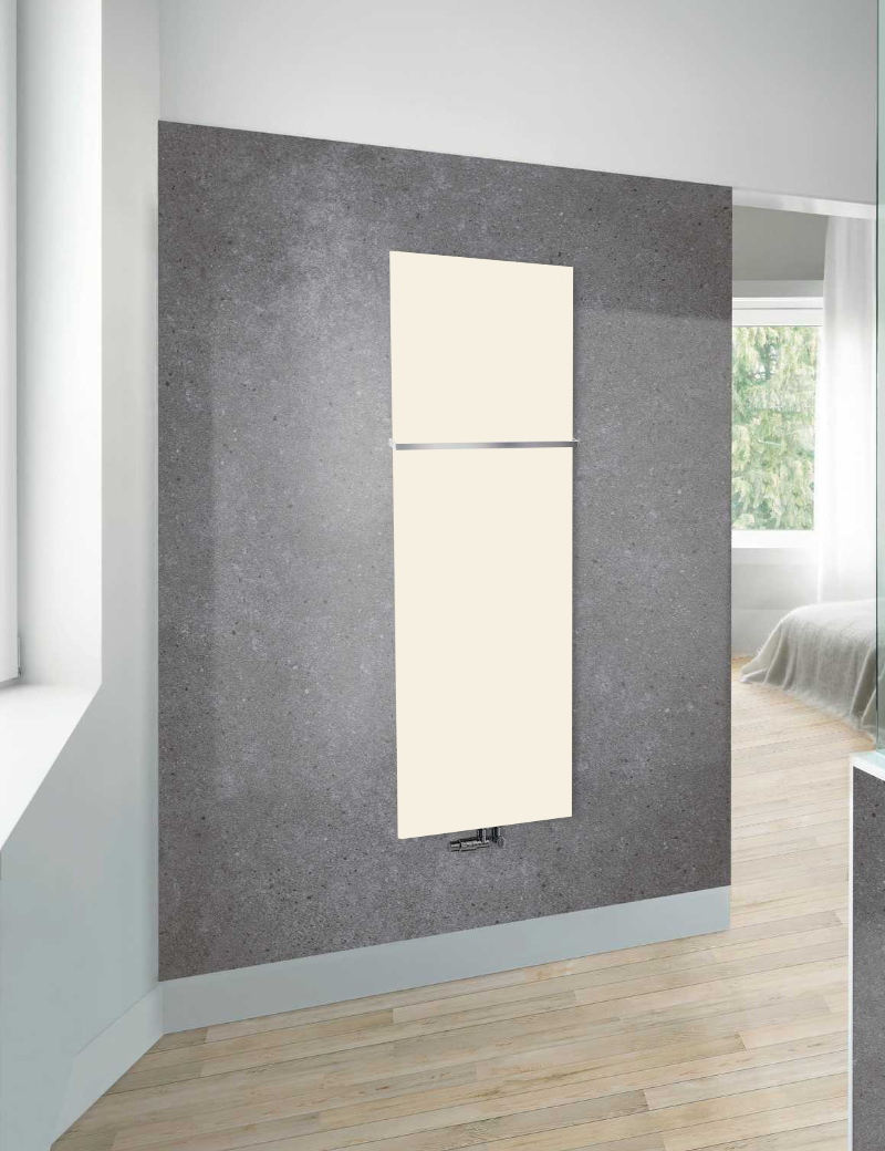 Zehnder Design-Heizkörper „Fina Lean Bar“ für Warmwasser-Zentralheizung mit 50 mm-Mittelanschluss 70 × 150 cm in Champagne Zehnder Design-Heizkörper „Fina Lean Bar“ für Warmwasser-Zentralheizung mit 50 mm-Mittelanschluss 70 × 150 cm in Champagne