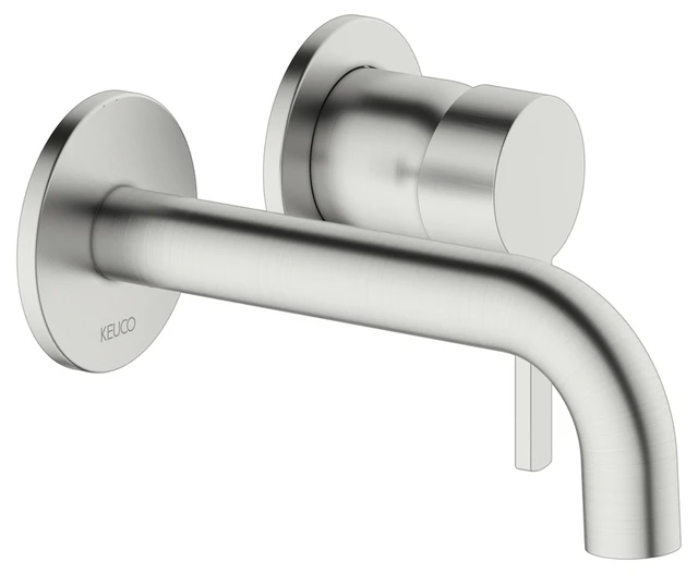 KEUCO PLAN BLUE Einhebel-Waschtischmischer Unterputz 2 Loch für Wandmontage Ausladung 165 mm Edelstahl KEUCO PLAN BLUE Einhebel-Waschtischmischer Unterputz 2 Loch für Wandmontage Ausladung 165 mm Edelstahl