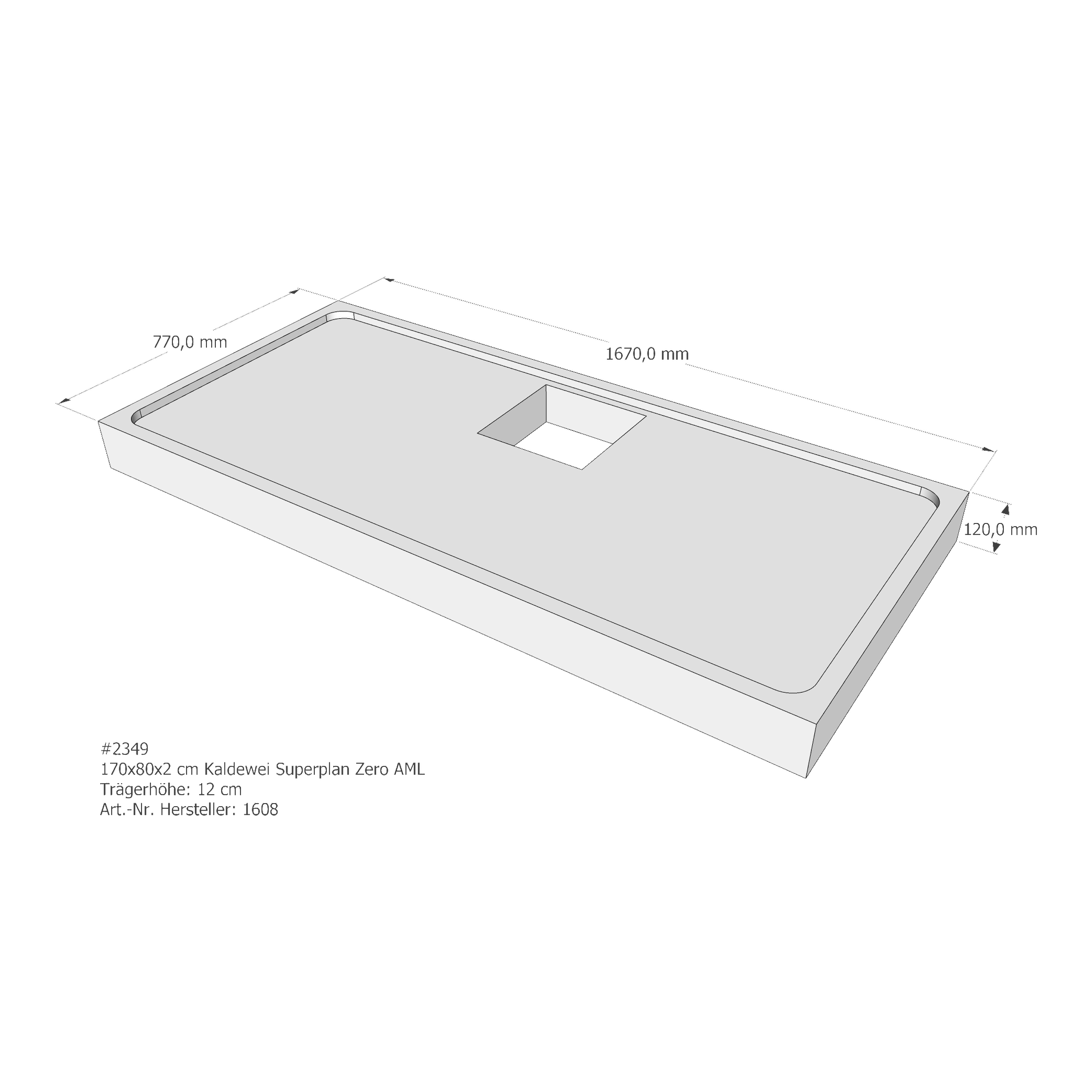 Duschwannenträger für Kaldewei Superplan Zero 170 × 80 × 2 cm Breite: 80 cm / Länge: 170 cm Duschwannenträger für Kaldewei Superplan Zero 170 × 80 × 2 cm Breite: 80 cm / Länge: 170 cm