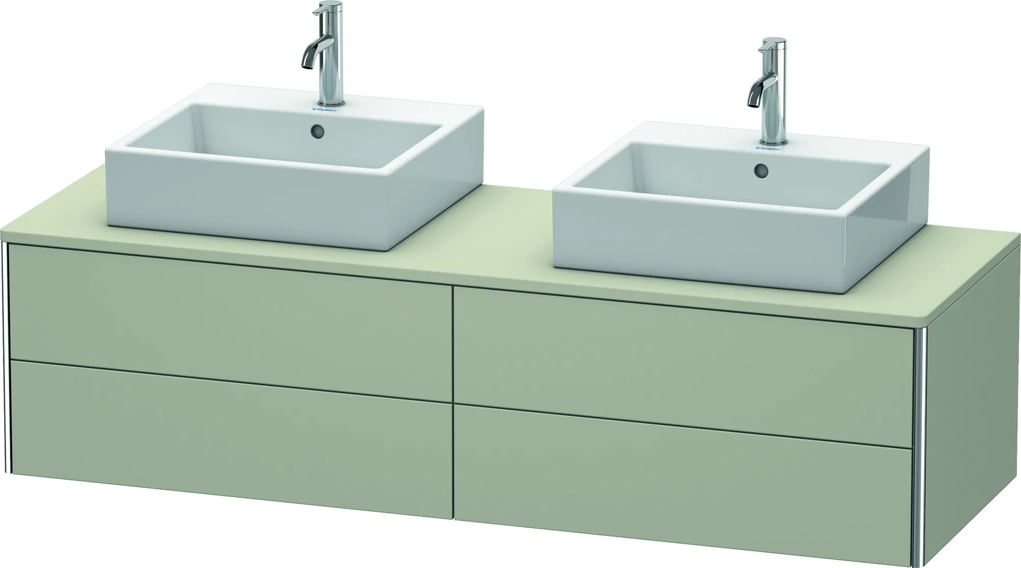 Duravit Waschtischunterschrank wandhängend „XSquare“ 160 × 40 × 54,8 cm Taupe Seidenmatt Duravit Waschtischunterschrank wandhängend „XSquare“ 160 × 40 × 54,8 cm Taupe Seidenmatt