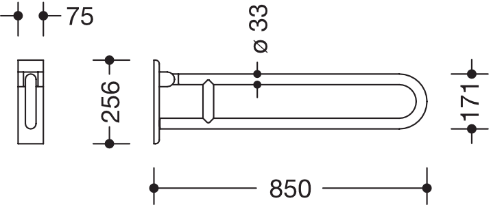 HEWI Stützklappgriff „Serie 805 Classic“