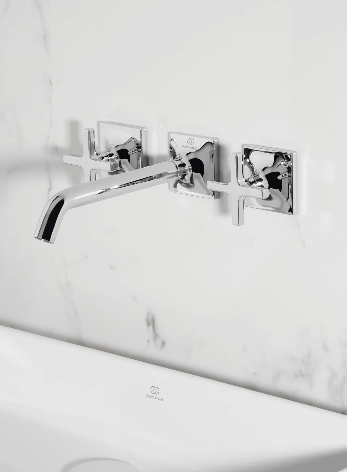 Ideal Standard Wand-Waschtischarmatur Joy Neo Ausladung 209mm Kreuzgriffe Chrom Ideal Standard Wand-Waschtischarmatur Joy Neo Ausladung 209mm Kreuzgriffe Chrom