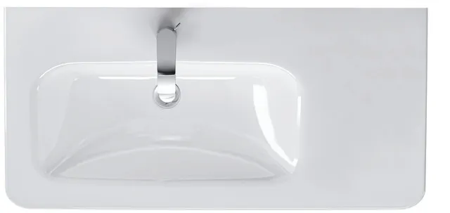 Wandwaschtisch „DuraStyle“, mit Überlauf, Hahnlochposition mittig Wandwaschtisch „DuraStyle“, mit Überlauf, Hahnlochposition mittig