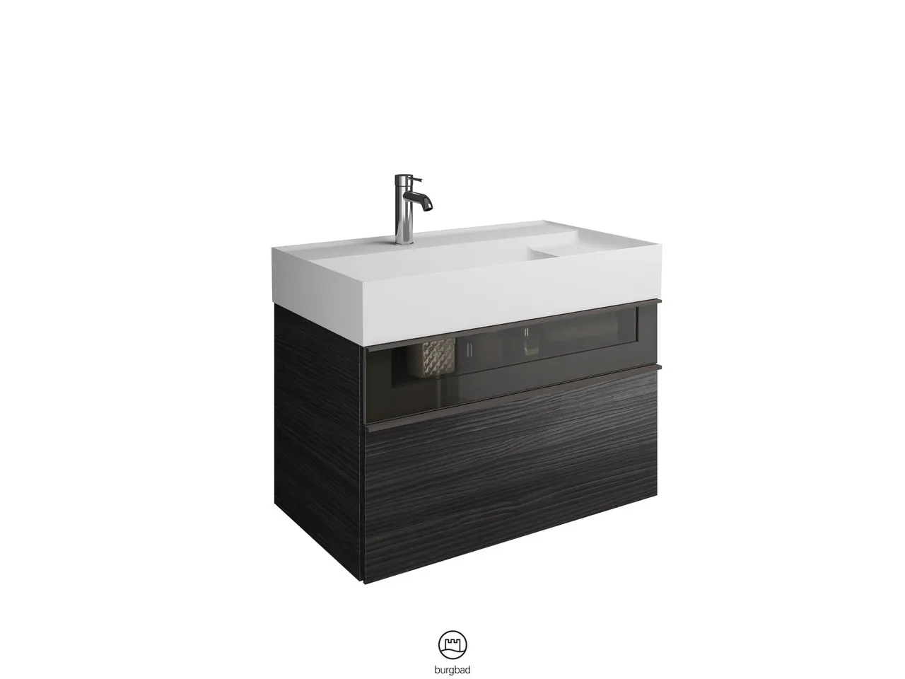 burgbad Yumo Mi-Waschtisch inkl. WTU SFKL082, Mineralguss, 470x815x610, PG1 burgbad Yumo Mi-Waschtisch inkl. WTU SFKL082, Mineralguss, 470x815x610, PG1