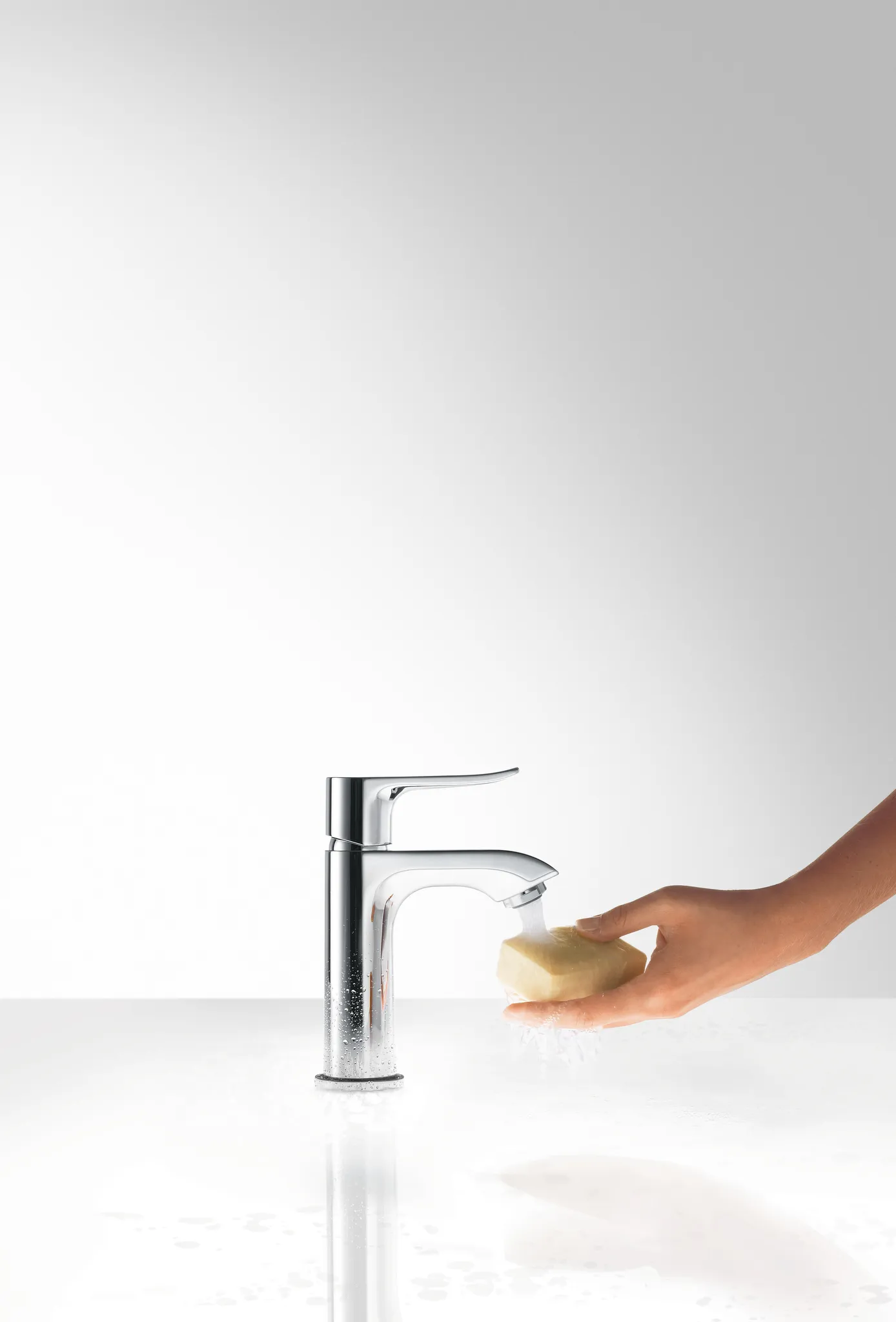 Waschtischmischer 100 Metris für Handwaschbecken chrom