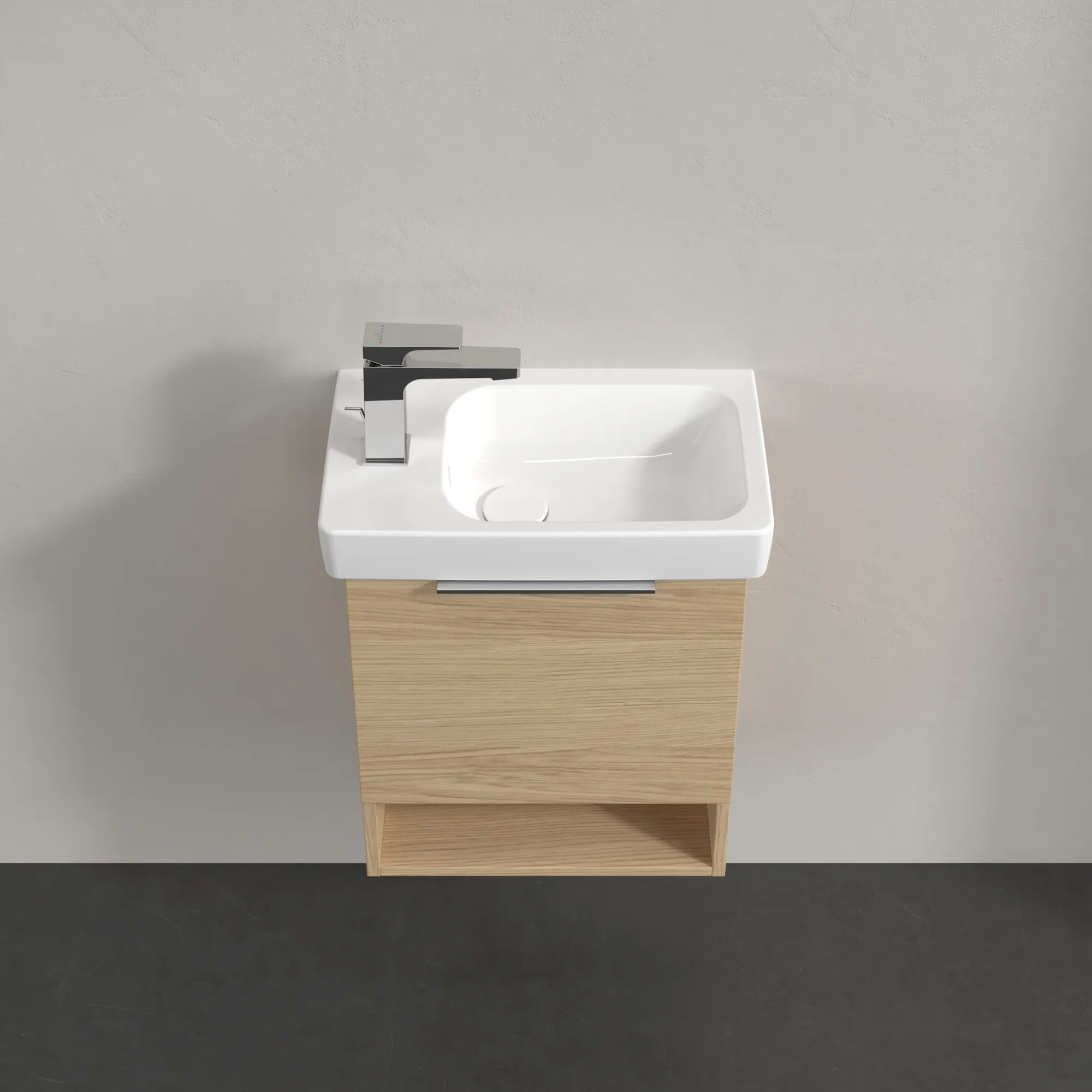 Villeroy & Boch Waschbeckenunterschrank Architectura Nordic Oak, 430x520x255 mm, 1 Tür, SoftClosing, Wandmontage