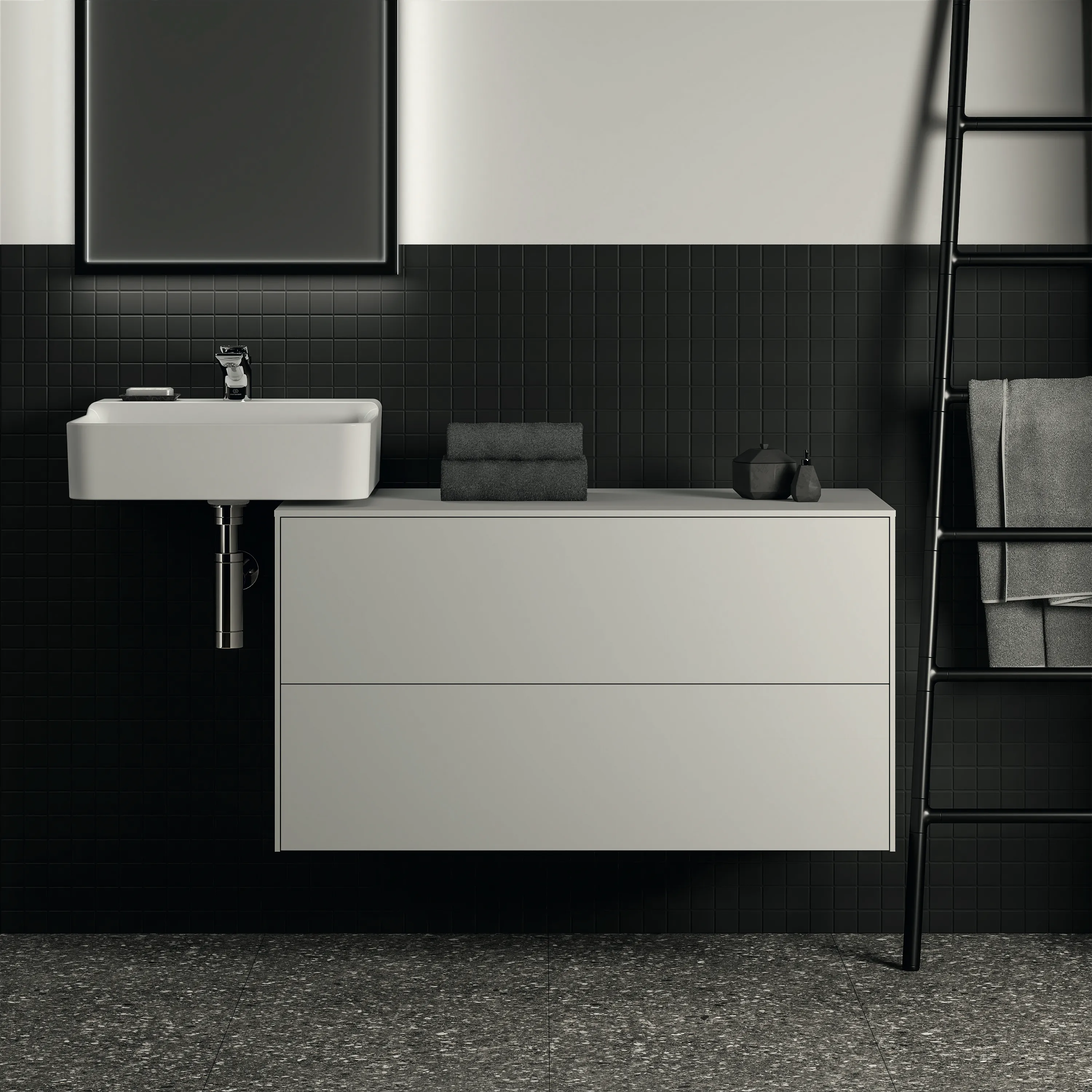 Ideal Standard Waschtischunterschrank Conca, 2 Auszüge, Weiß Ideal Standard Waschtischunterschrank Conca, 2 Auszüge, Weiß