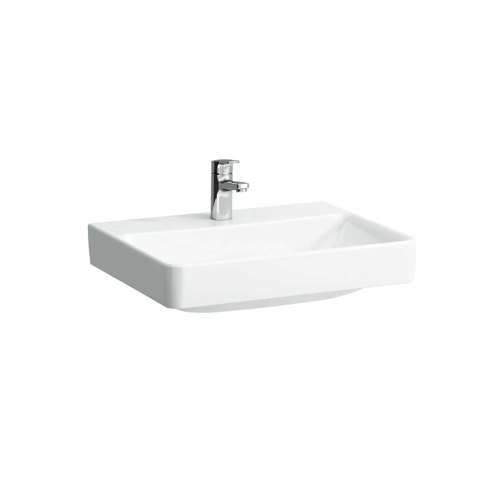 Waschtisch PRO S 465x600x175 1 Hahnloch mit Überlauf weiß