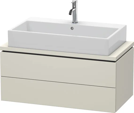 Duravit Waschtischunterschrank wandhängend „L-Cube“ 92 × 40 × 47,7 cm Taupe Matt Duravit Waschtischunterschrank wandhängend „L-Cube“ 92 × 40 × 47,7 cm Taupe Matt