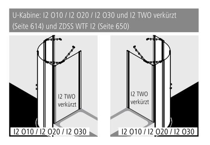 Kermi Duschdesign Viertelkreis-Duschkabine mit Pendeltüren mit Festfeldern für gleichschenklige Wannen „IBIZA 2000“ Profile Weiß (RAL 9016), Anschlag links und rechts, Drehtür zweiteilig BV: 875 - 900 mm WE: 8