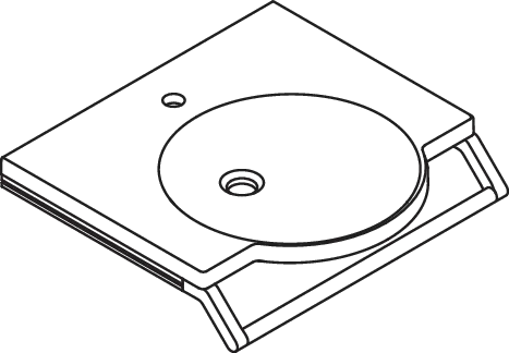 HEWI Waschtischset mit Haltegriff, alpinweiß, B: 600 mm, T: 550 mm HEWI Waschtischset mit Haltegriff, alpinweiß, B: 600 mm, T: 550 mm