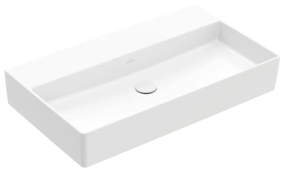 Villeroy & Boch Memento 2.0 Wandwaschbecken, 800x470x140mm, Weiß Alpin CeramicPlus, TitanCeram, glänzend, für Wandauslaufarmatur