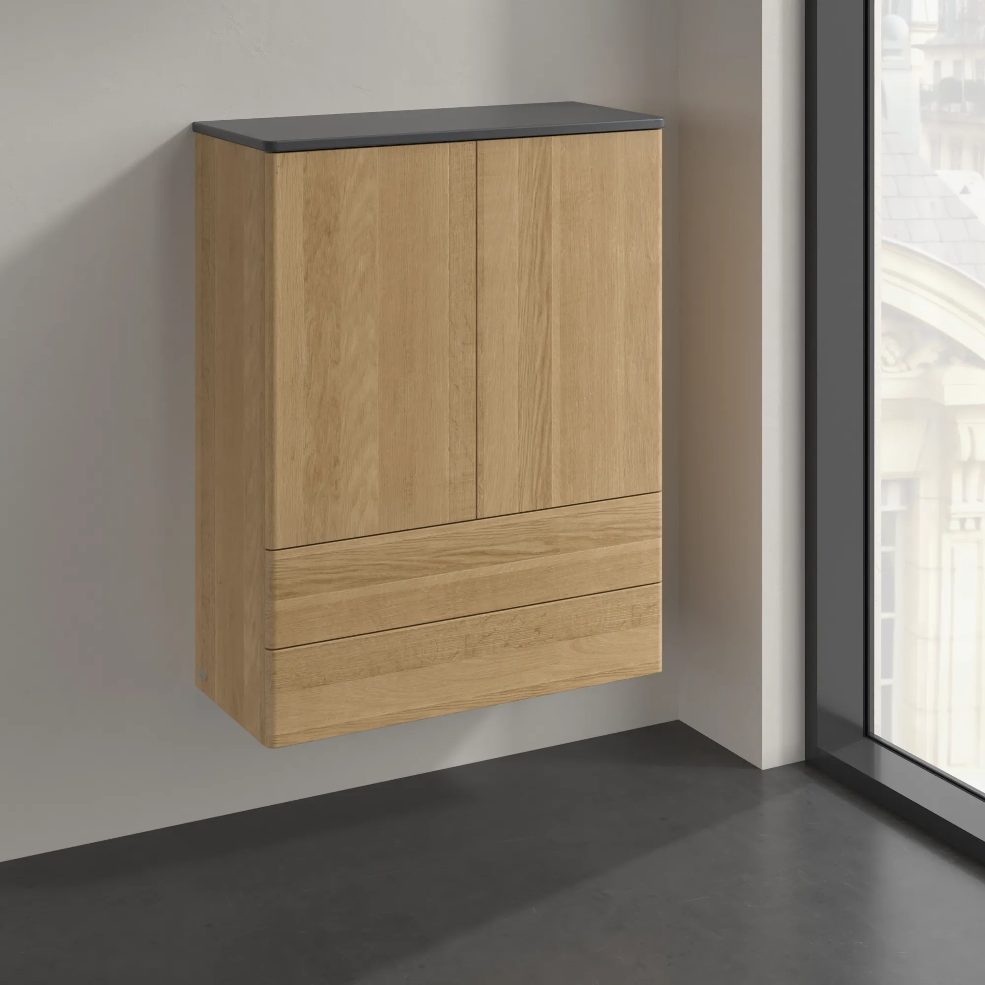 Villeroy & Boch Antao Highboard K47, 814x1039x356mm, 2 Türen, Honey Oak